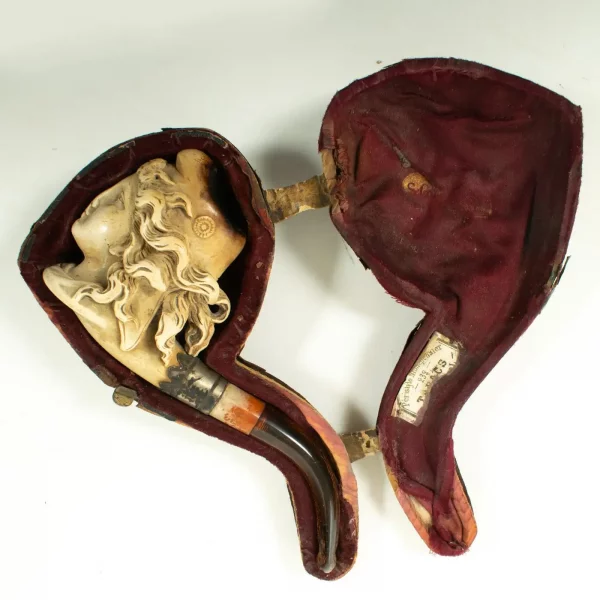 FRENCH MEERSCHAUM PIPE with case - 19th Century - Image 2