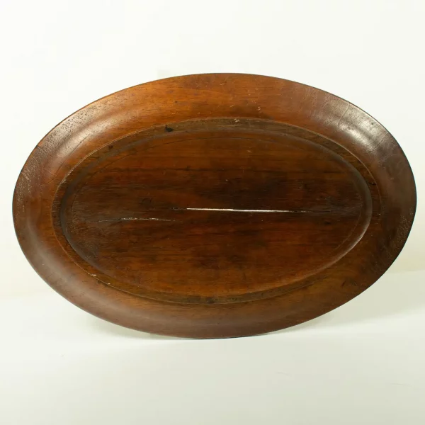 'GIVE US THIS DAY OUR DAILY BREAD' Carved Oak Vintage Platter - Image 4