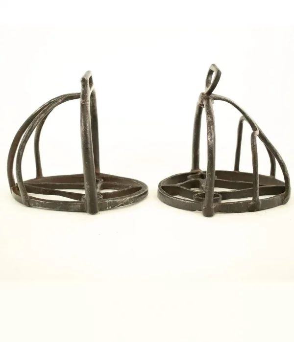 Composed pair of original mid 17th/early 18th century Cavalry basket Stirrups - Image 3