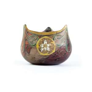 LE GRAS - ART NOUVEAU Blown glass ball vase