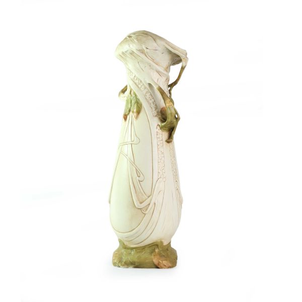 Antique Royal Dux Art Nouveau Vase – Applied Fruit & Organic Motifs - Image 4