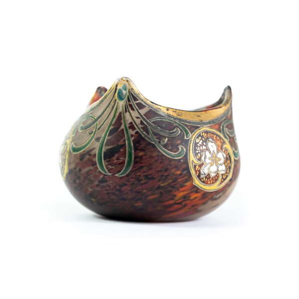 LE GRAS - ART NOUVEAU Blown glass ball vase - Image 2