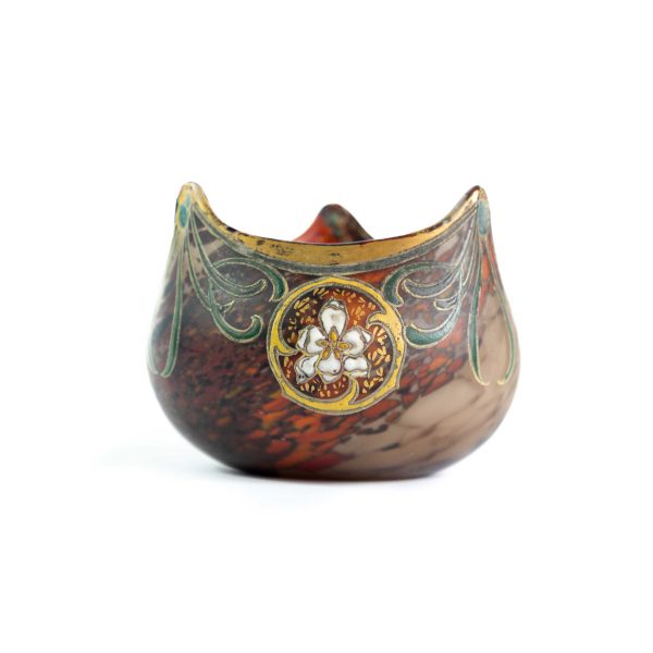 LE GRAS - ART NOUVEAU Blown glass ball vase - Image 3