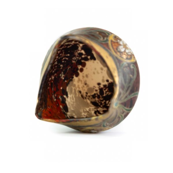 LE GRAS - ART NOUVEAU Blown glass ball vase - Image 6