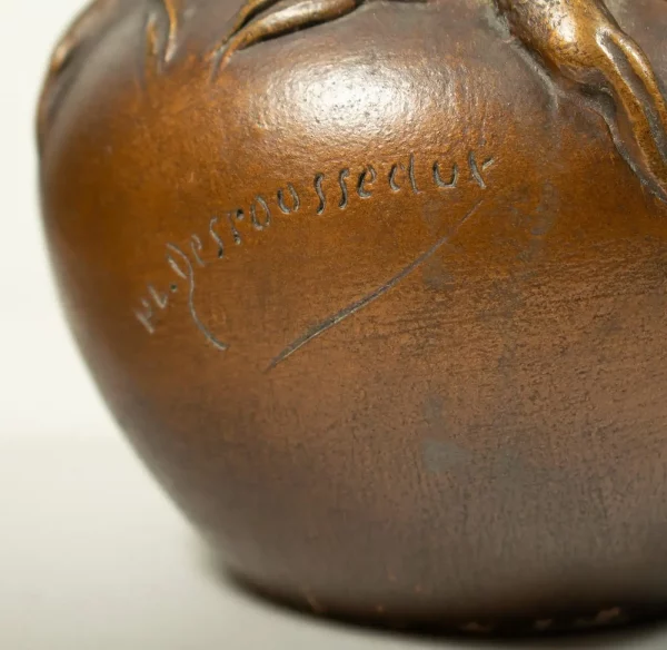 Henri-Laurent DESROUSSEAUX (1862-1906), L'Isle Adam: French Art Nouveau Vase - Image 5