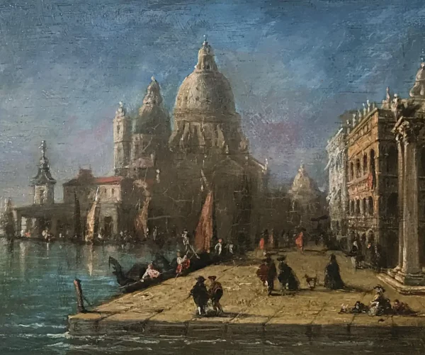 Venetian Capriccio, Santa Maria della Salute - Italian School, 18th century - Image 3
