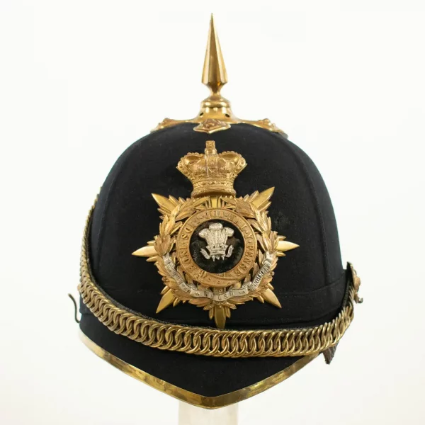 Victorian HOME SERVICE HELMET of the WELSH REGIMENT - Image 2
