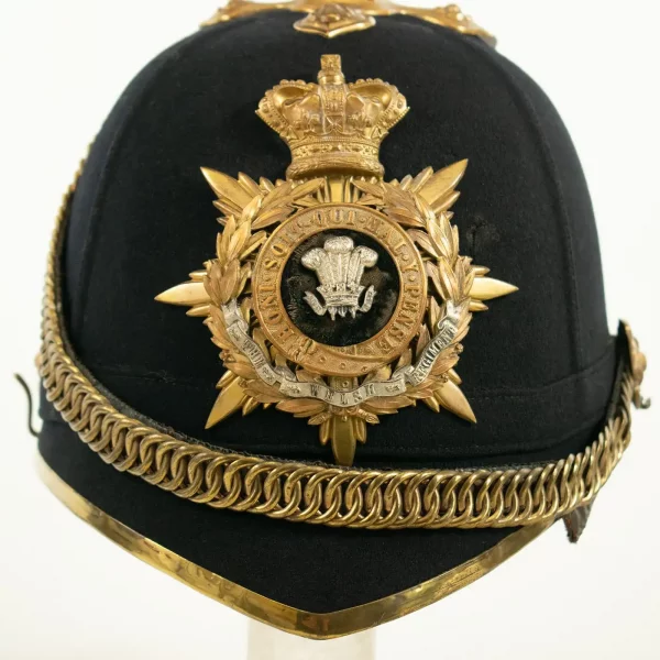 Victorian HOME SERVICE HELMET of the WELSH REGIMENT - Image 3