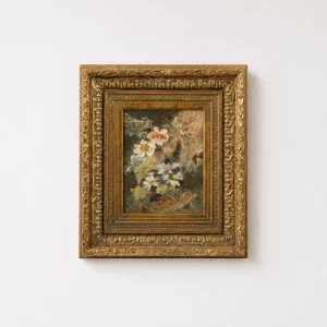 Henri-Arthur Bonnefoy (1839-1917) 'Les Fleurs' Oil on Canvas Floral Still Life